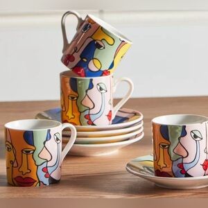 NEW IN BOX 12 pc. DOODLE ESPRESSO SET